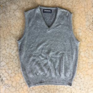 3/$20 SALE vintage grey vest made in USA